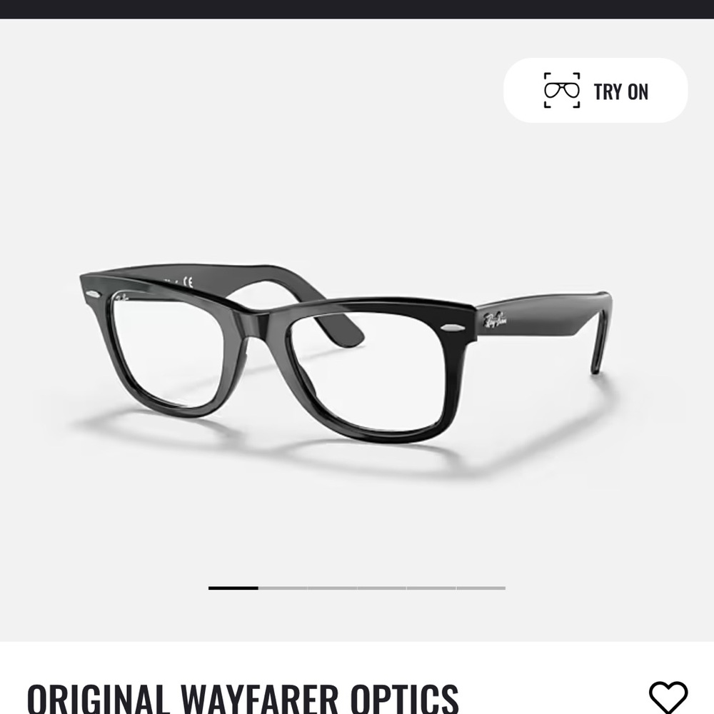 NWT Ray-Ban Classic Black Wayfarer reading glasses +75